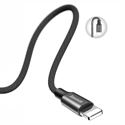 BASEUS YIVEN (LIGHTNING | 3 M) BLACK 1,5A - DATOVÝ KABEL