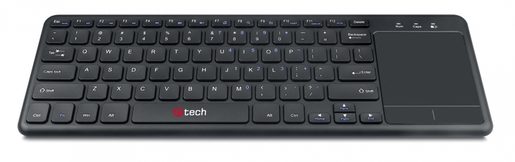 C-TECH BEZDRÁTOVÁ KLÁVESNICE S TOUCHPADEM WLTK-01 ČERNÁ, USB