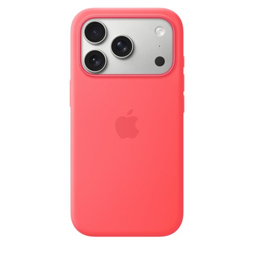 IPHONE 17 PRO SILICONE CASE WITH MS – BRIGHT GUAVA
