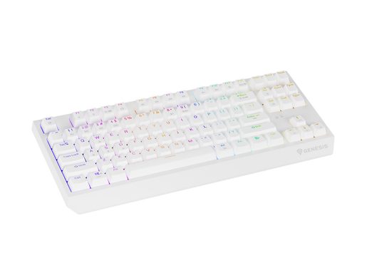 GENESIS HERNÍ KLÁVESNICE THOR 230/TKL/RGB/OUTEMU RED/BEZDRÁTOVÁ USB + BLUETOOTH/US LAYOUT/BÍLÁ