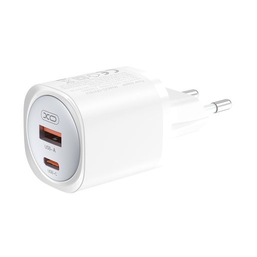 XO WALL CHARGER CE21 PD 33W 1X USB-C 1X USB WHITE