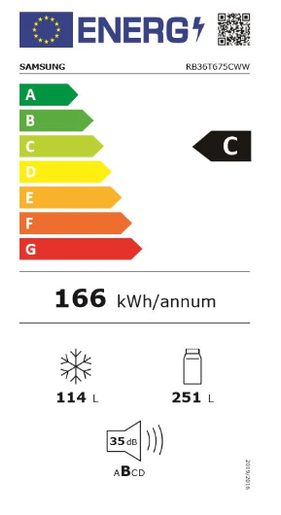 SAMSUNG RB36T675CWW - KOMBINOVANÁ CHLADNIČKA