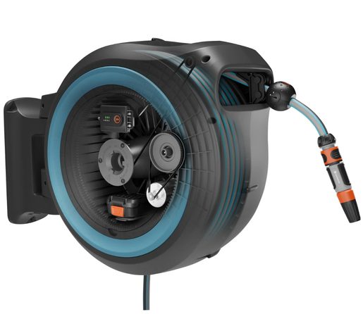 GARDENA POWERROLL XXL NÁSTĚNNÝ BOX NA HADICI 40 M, TYRKYSOVÝ