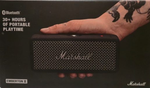 MARSHALL EMBERTON II BLACK & STEEL - BLUETOOTH REPRODUKTOR