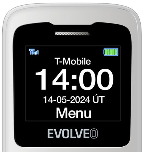 EVOLVEO EASYPHONE ID, MOBILNÍ TELEFON PRO SENIORY, BÍLÁ