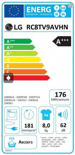LG RC8TV9AVHN - SUŠIČKA PRÁDLA