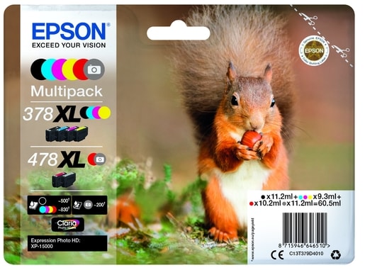 EPSON MULTIPACK 6 COLOURS 478XL CLARIA PHOTO HD