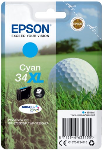 EPSON SINGLEPACK CYAN 34XL DURABRITE ULTRA INK