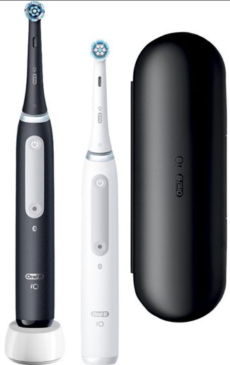 ORAL-B IO SERIES 4 DUO BLACK/WHITE - ELEKTRICKÝ ZUBNÍ KARTÁČEK (2KS)