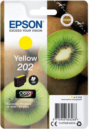 EPSON SINGLEPACK,YELLOW 202,PREMIUM INK,STANDARD