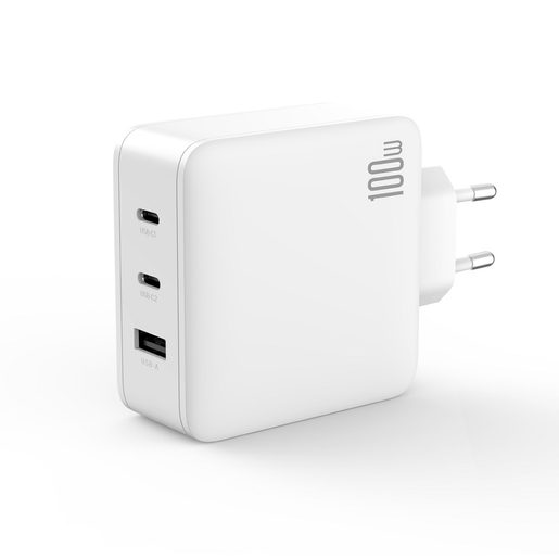 XO WALL CHARGER CE14 PD QC 3.0 100W 1X USB 2X USB-C WHITE