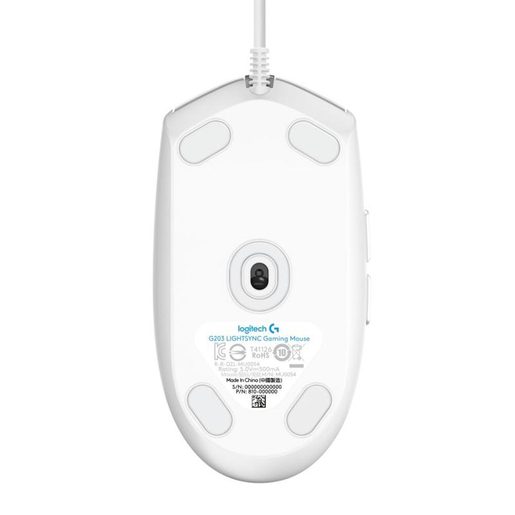 MYŠ LOGITECH G203 2ND GEN LIGHTSYNC GAMING MOUSE - WHITE - USB