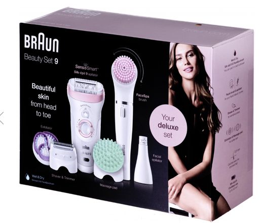 BRAUN SILK-ÉPIL BEAUTY SET 9 9-995 - EPILÁTOR A ČISTICÍ KARTÁČEK