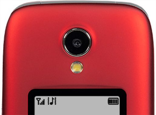 EVOLVEO EASYPHONE FS, VYKLÁPĚCÍ MOBILNÍ TELEFON 2.8" PRO SENIORY S NABÍJECÍM STOJÁNKEM (ČERVENÁ BARV