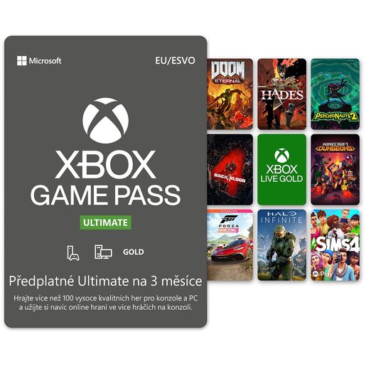 ESD XBOX - GAME PASS ULTIMATE - PŘEDPLATNÉ NA 3 MĚSÍCE