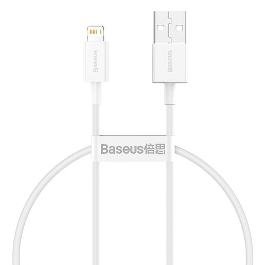 BASEUS  SUPERIOR USB - LIGHTNING 0,25 M 2,4A WHITE