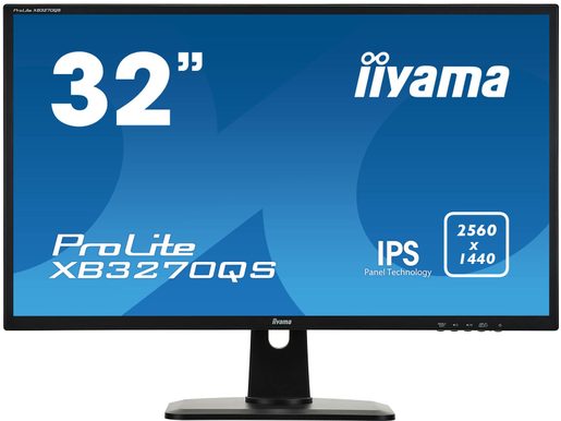 32" LCD IIYAMA XB3270QS-B1 - IPS,4MS,300CD/M2,16:9,2560X1440,DVI,HDMI,DP,REPRO,VÝŠKOV.NASTAV.