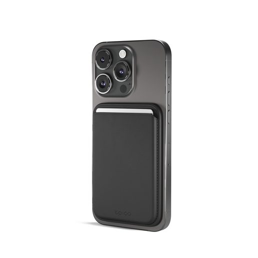 EPICO MAG+ LEATHER WALLET - ČERNÁ