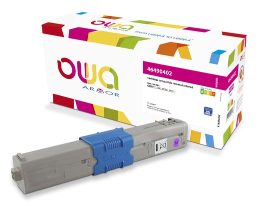 OWA ARMOR TONER PRO OKI 46490402,ČERVENÁ/MAGENTA