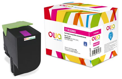 OWA ARMOR TONER PRO LEXMARK 71B20M0,ČERVENÁ/MAGENT