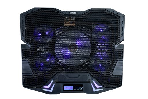 EVOLVEO ANIA 5, CHLADICÍ PODSTAVEC PRO NOTEBOOK, MODRÉ PODSVÍCENÍ