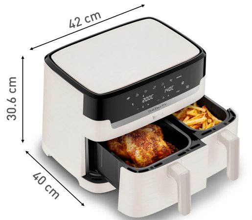 HORKOVZDUŠNÁ FRITÉZA TEFAL EY901AE0 DUAL EASY FRY ESSENTIAL WHITE
