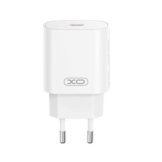 XO WALL CHARGER CE25 PD 25W 1X USB-C WHITE + CABLE USB-C - LIGHTNING