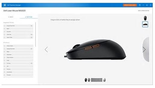 MYŠ DELL LASER WIRED MOUSE MS3220 UMOŽŇUJE VYSOCE PŘESNÉ OVLÁDÁNÍ POČÍTAČE.