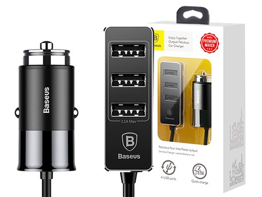 BASEUS AUTONABÍJEČKA 4XUSB KONEKTOR 5.5A (CCTON-01) BLACK