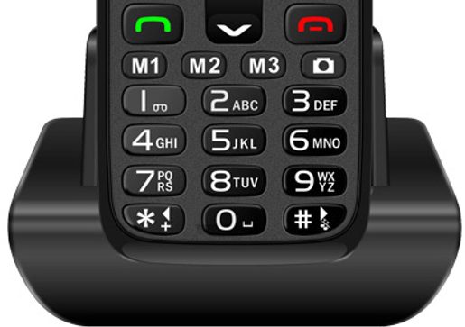 EVOLVEO EASYPHONE XR, MOBILNÍ TELEFON PRO SENIORY S NABÍJECÍM STOJÁNKEM, ČERNÁ