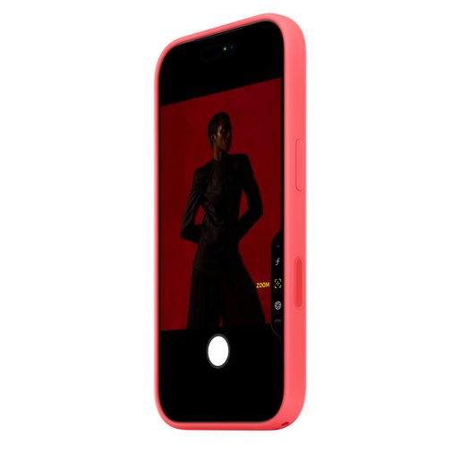 IPHONE 17 PRO SILICONE CASE WITH MS – BRIGHT GUAVA