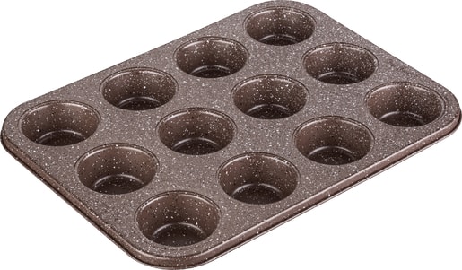 FORMA 12KS MUFFIN 35,5X26,5CM - HNĚDÁ MARBLE