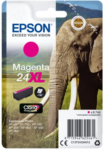 EPSON SINGLEPACK MAGENTA 24XL CLARIA PHOTO HD INK