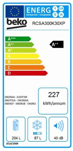 BEKO RCSA 300 K30XP - KOMBINOVANÁ LEDNIČKA