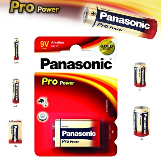 ALKALICKÁ BATERIE 9V PANASONIC PRO POWER 6LR61