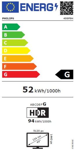 49" LED PHILIPS 499P9H - 5K, VA, USB-C, CURVED