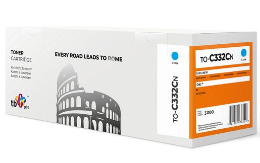 TONER TB KOMPATIBILNÍ S OKI C332 TO-C332CN CY