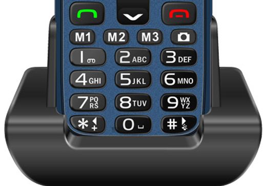 EVOLVEO EASYPHONE XR, MOBILNÍ TELEFON PRO SENIORY S NABÍJECÍM STOJÁNKEM, MODRÁ