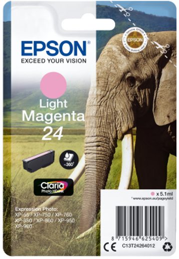 EPSON SINGLEPACK LIGHT MAGENTA 24 CLAIRA PHOTO INK