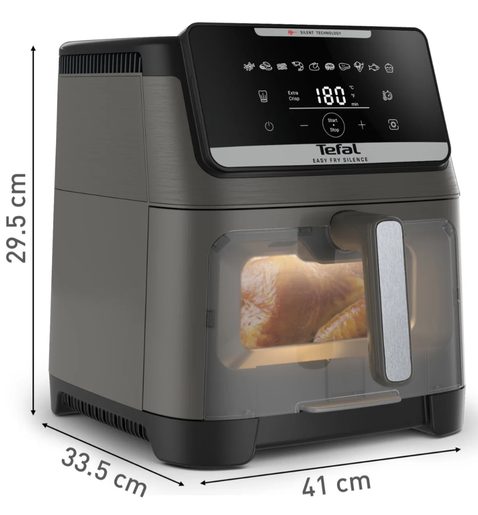 TEFAL EY846HE0 EASY FRY SILENCE GREY - HORKOVZDUŠNÁ FRITÉZA