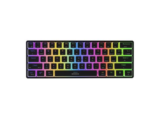 GENESIS HERNÍ KLÁVESNICE THOR 660 G2/BEZDRÁTOVÁ USB + BLUETOOTH/US LAYOUT/ČERNÁ