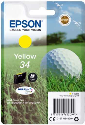 EPSON SINGLEPACK YELLOW 34 DURABRITE ULTRA INK