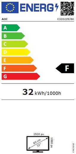 32" LED AOC C32G2ZE-VA,FHD,240HZ,CUR