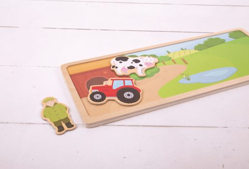 BIGJIGS TOYS MAGNETICKÉ PUZZLE FARMA