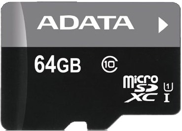 ADATA 64GB MICROSDXC PREMIER,CLASS10 WITH ADAPTER