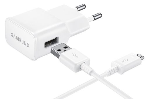 EP-TA20EWE + ECB-DU4EWE SAMSUNG MICROUSB CESTOVNÍ DOBÍJEČ WHITE (BULK)