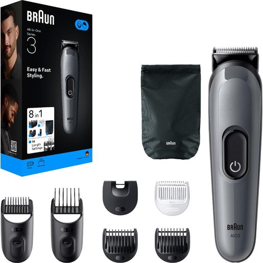 AIO3540 SERIES 3 ZASTŘIHOVAČ 8V1 BRAUN