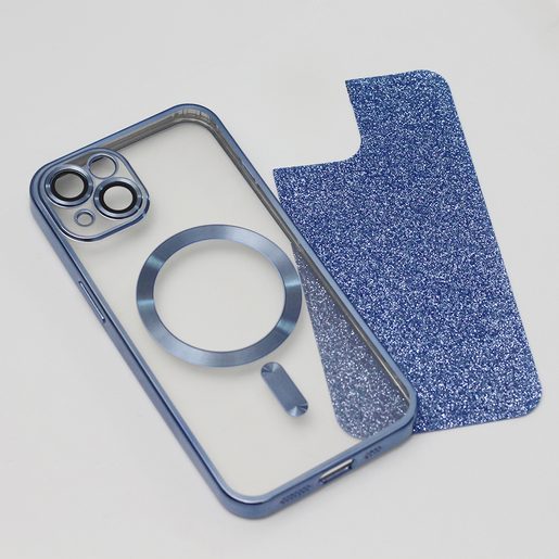 CU-BE GLITTER CHROME MAG POUZDRO IPHONE 13 PRO MAX 6,7" BLUE