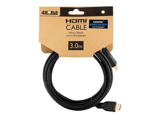 4W KABEL HDMI 1.4 HIGH SPEED ETHERNET 3.0M BLACK