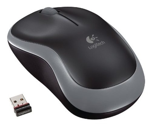 MYŠ LOGITECH WIRELESS MOUSE M185 NANO, ŠEDÁ